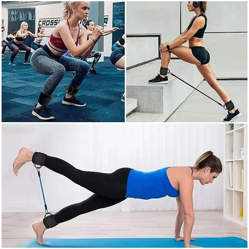 Conjunto de bandas de resistencia, equipos de ejercicio de entrenamiento, correas de tobillo, bandas elásticas de Fitness para Yoga, gimnasio en casa, deporte para hombre y mujer