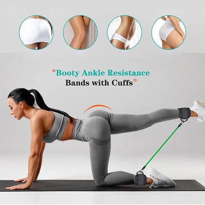 Conjunto de bandas de resistencia, equipos de ejercicio de entrenamiento, correas de tobillo, bandas elásticas de Fitness para Yoga, gimnasio en casa, deporte para hombre y mujer