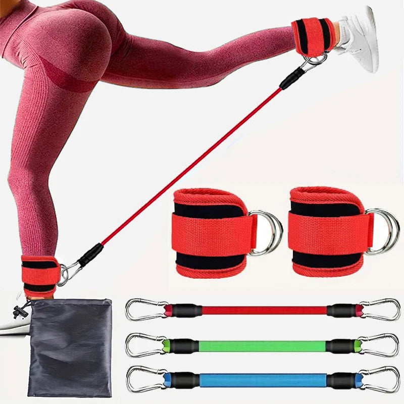 Conjunto de bandas de resistencia, equipos de ejercicio de entrenamiento, correas de tobillo, bandas elásticas de Fitness para Yoga, gimnasio en casa, deporte para hombre y mujer