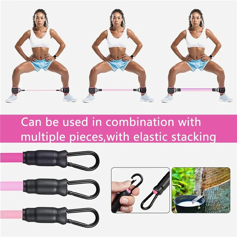 Conjunto de bandas de resistencia, equipos de ejercicio de entrenamiento, correas de tobillo, bandas elásticas de Fitness para Yoga, gimnasio en casa, deporte para hombre y mujer