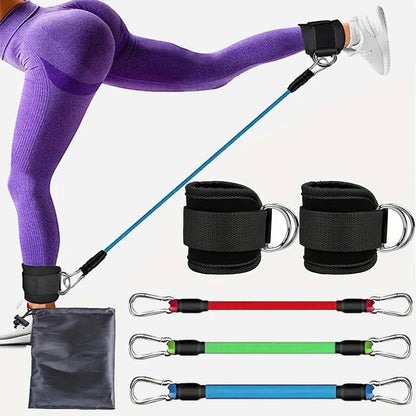 Conjunto de bandas de resistencia, equipos de ejercicio de entrenamiento, correas de tobillo, bandas elásticas de Fitness para Yoga, gimnasio en casa, deporte para hombre y mujer
